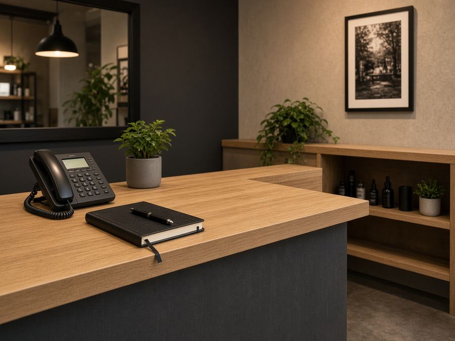 Contact desk at Studio Anilomarra in Taichung