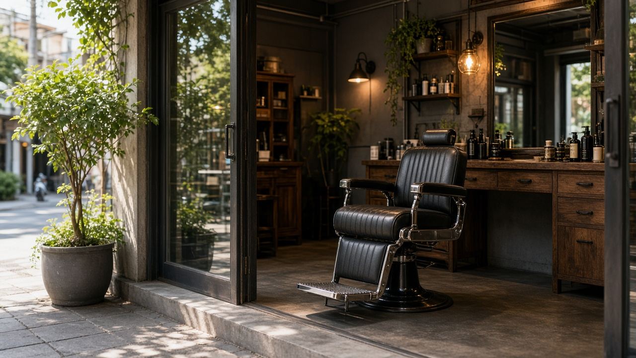 Barbershop / mens grooming full-bleed at Studio Anilomarra